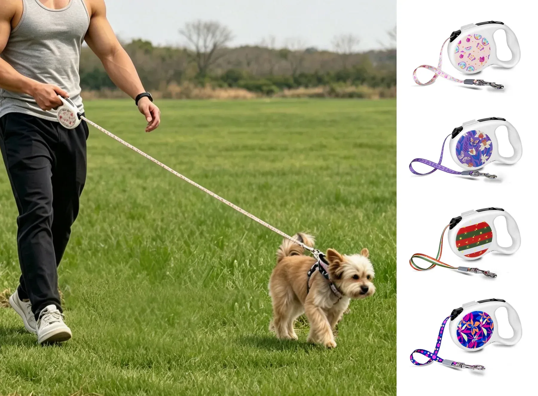 3m retractable dog leash by Kingspeed Pets